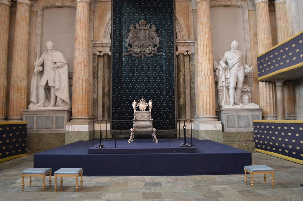 The State Hall with Queen Kristina's Silver Throne