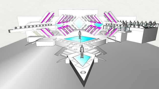 The "tunnel" will feature LED surfaces with video content, lighting up the whole arena! (© SVT)