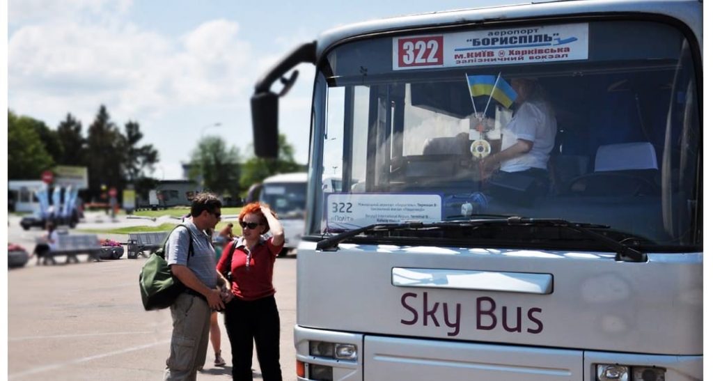 Sky Bus service in Kyiv.