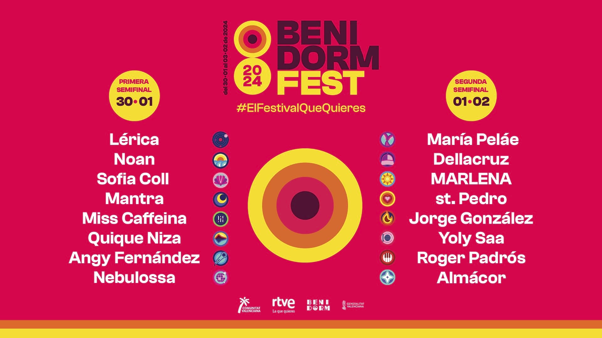 Spain: RTVE unveils Benidorm Fest 2024 Semi-final Running Order